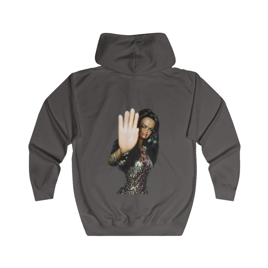 Sweat zippé Talk to the Hand – motif humoristique à message pour femme