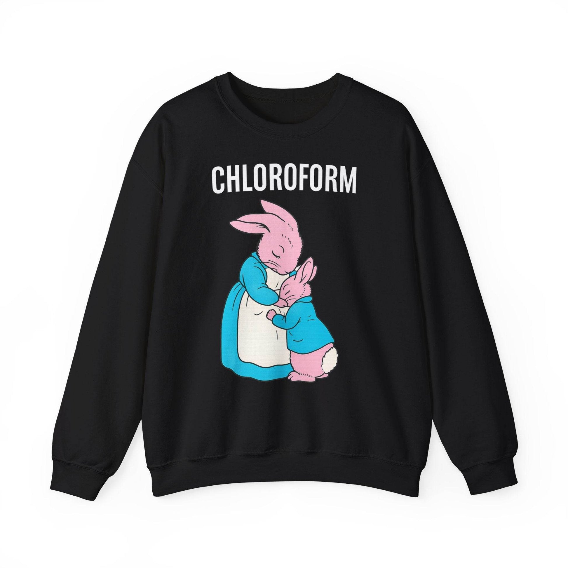 „CHLOROFORM“ – Retro-Sweatshirt mit Hasen und bösem Twist - True Insights