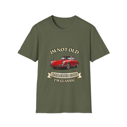 I'm Not Old I'm Classic T-Shirt Baujahr 1986 - Roter Klassiker Sportwagen Geschenk zum 40 Geburtstag