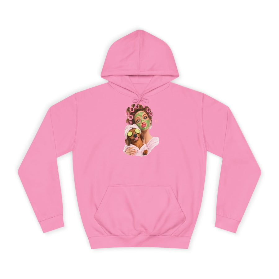 True Insights Dackel Spa Hoodie – Lustiges Wellness-Motiv mit Dackel in Candyfloss Pink