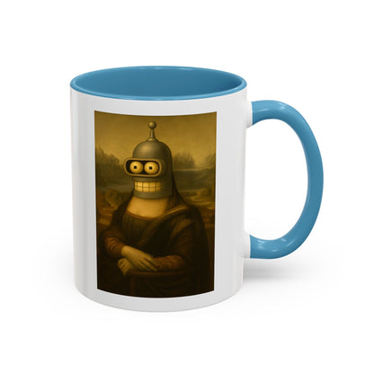 True Insights Tasse Bender Mona Lisa Roboter Parodie Motiv in Hellblau