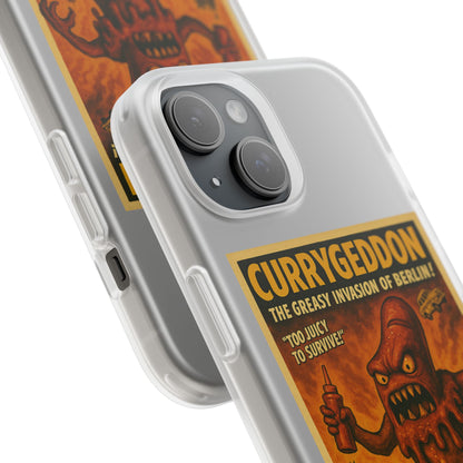 Kultige Handyhülle mit Currywurst-Monster im B-Movie-Stil. Flexibel, stoßfest und ideal für Berlin-Fans & Food-Nerds.-Phone Case-True Insights