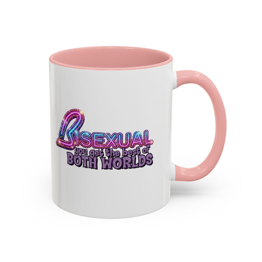 Mug Bisexual – You Get The Best Of Both Worlds | Effet paillettes coloré pour Bi Pride & CSD