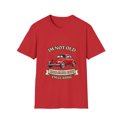 Baujahr 1976 - I'm Not Old I'm Classic T-Shirt zum 50. Geburtstag, roter Oldtimer Käfer Geschenk für Männer & Frauen