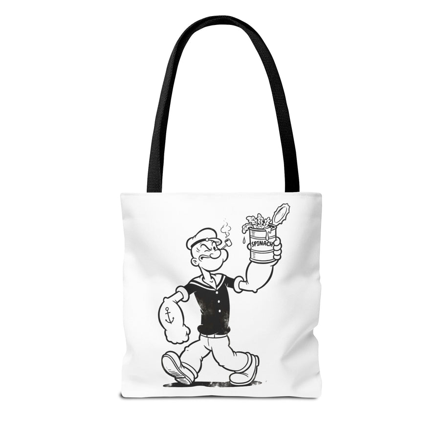 Popeye Spinat Dose Comic Kult Tote Bag – Retro Sailor Beutel aus Polyester, ideal für Comic-Fans & Nostalgiker