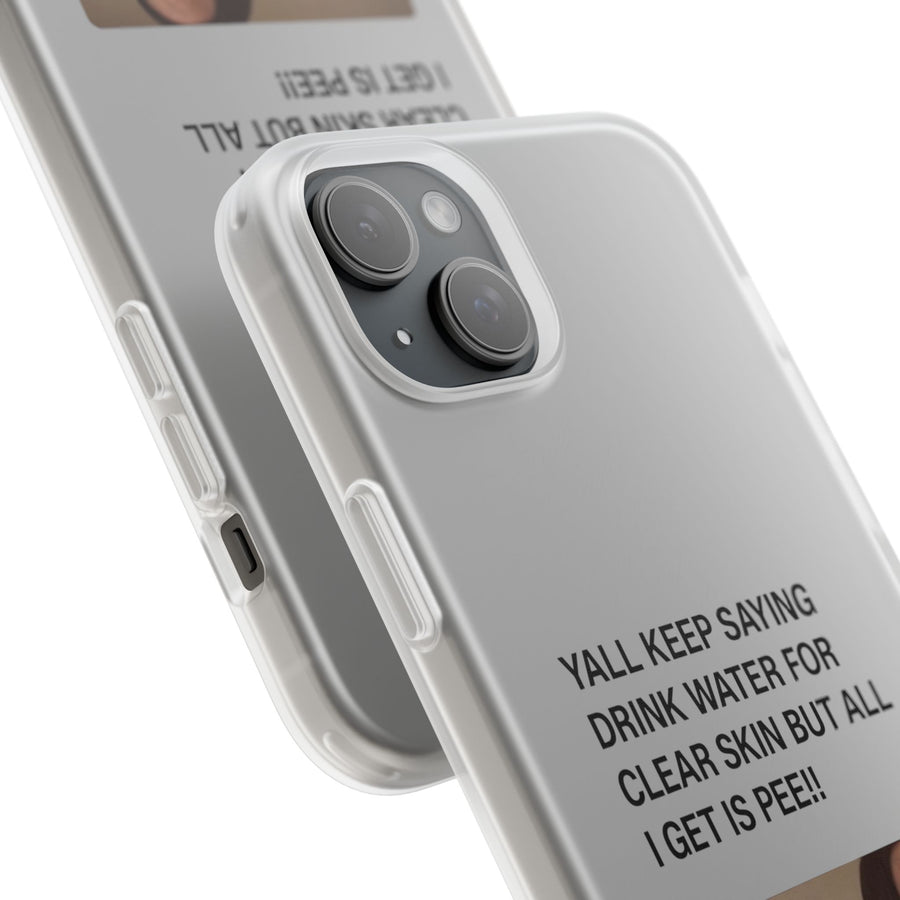 Coque de téléphone mème « Soins de la peau » – « Je ne fais que pisser ! » | Prendre soin de soi avec humour
