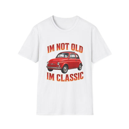 I'm Not Old I'm Classic | Fiat 500 T-Shirt Rot | Italienischer Oldtimer Retro Shirt Herren