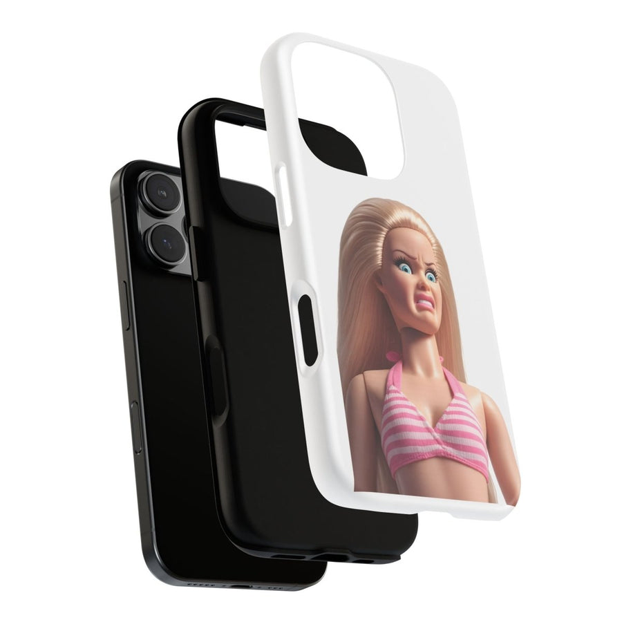Handyhülle Lustige Pink Doll – Shocking Face Motiv für iPhone & Samsung