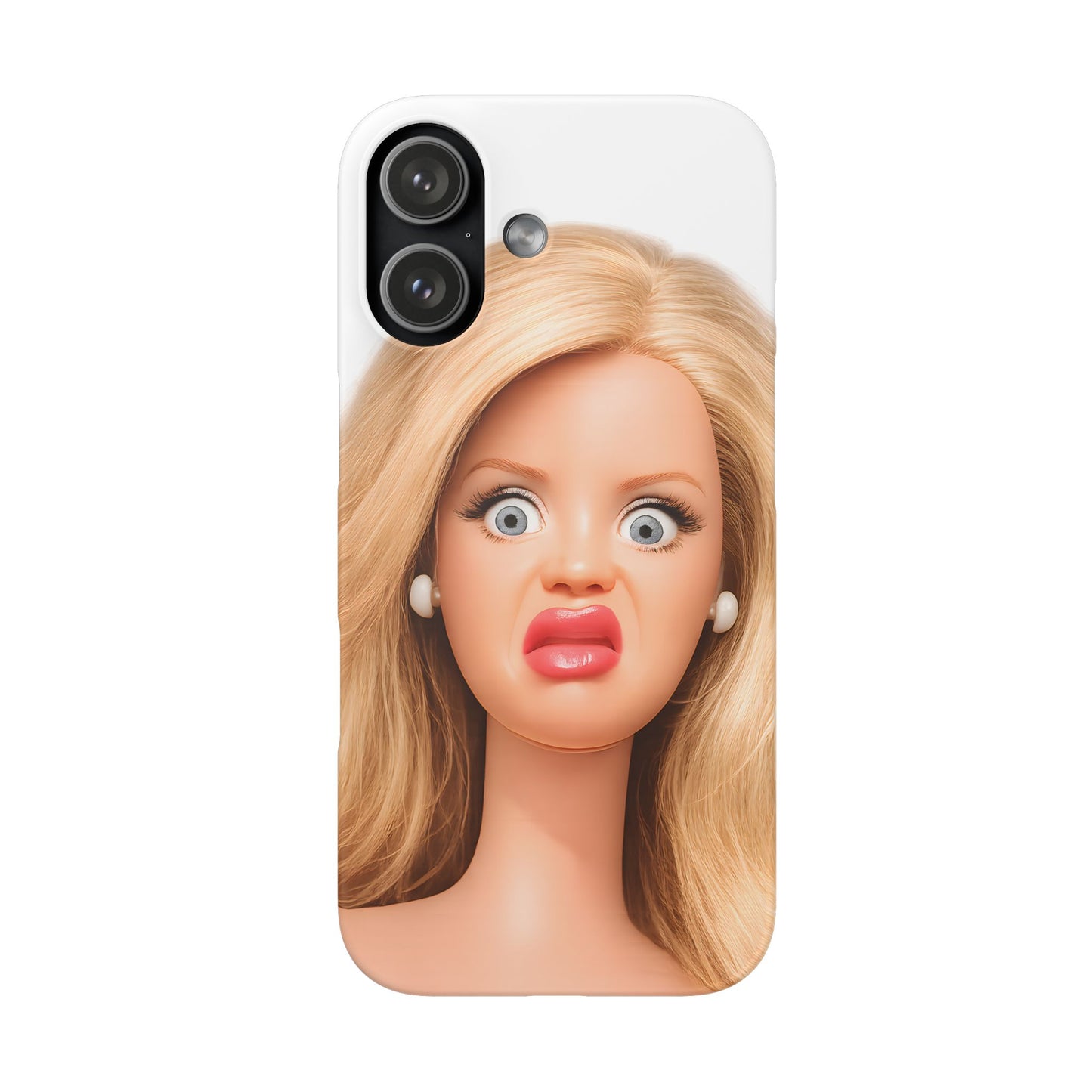 Lustige Handyhülle mit schockiertem Puppen-Gesicht – Meme Handy Case für Humor-Fans & witzige Geschenkidee