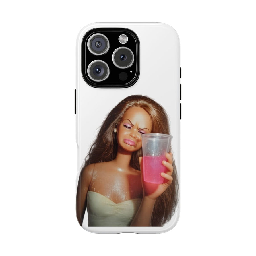 Handyhülle Pink Drink Doll – Lustiges Barbie-Meme für iPhone & Samsung
