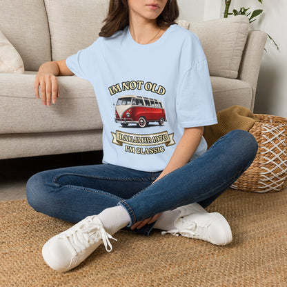 Baujahr 1976 T-Shirt zum 50. Geburtstag – I'm Not Old I'm Classic – Retro Bus Vintage Geschenk Unisex