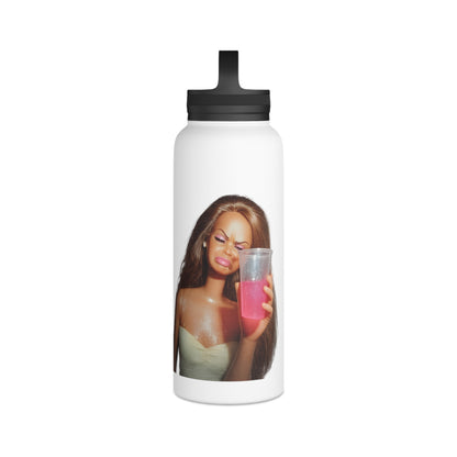 Doll Meme Barbicore Edelstahl Trinkflasche – Cute Blonde Doll Design mit Griffdeckel, isoliert | Lustiges Meme Geschenk für Sie