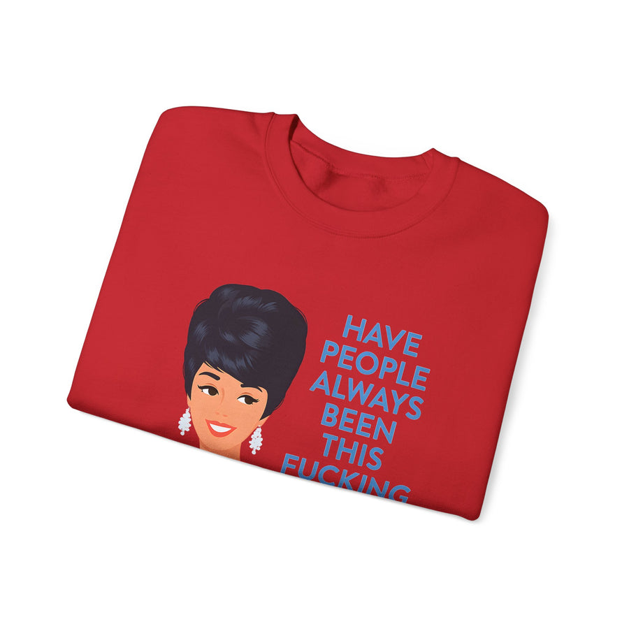Sweatshirt Rétro Femme Drôle - Have People Always Been This Fucking Stupid - Vintage Pin-Up 60s Sarcastique Cadeau