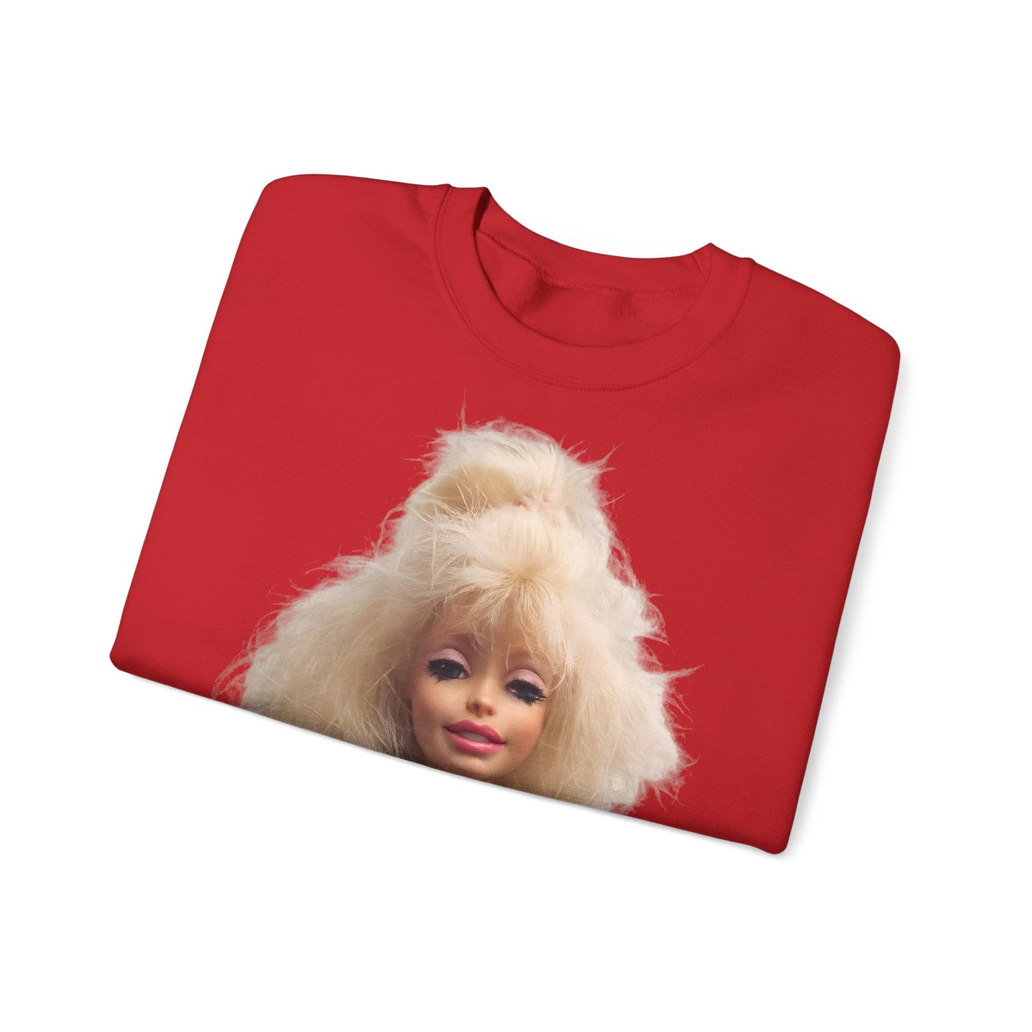Retro Puppen Portrait T-Shirt Damen | 80er Jahre Blond Doll Fashion Shirt | Pinke Jacke Vintage Style Geschenk