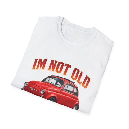 I'm Not Old I'm Classic | Fiat 500 T-Shirt Rot | Italienischer Oldtimer Retro Shirt Herren