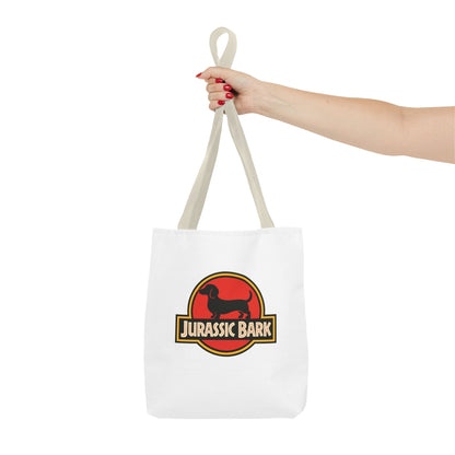 Jurassic Bark Tote Bag – Dackel Parodie Stofftasche für Hundeliebhaber & Dackelbesitzer, lustiges Geschenk