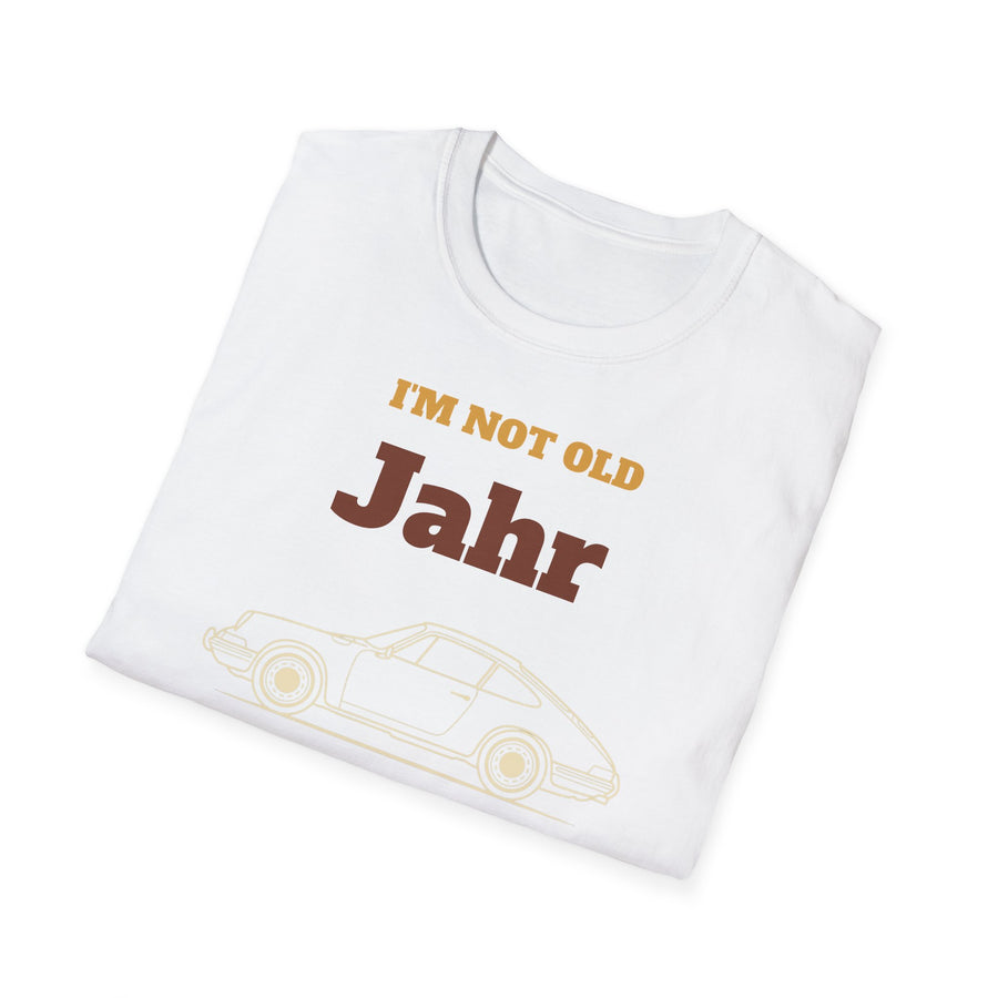 T-Shirt — “I’m Not Old, I’m Classic” Personalized Year Retro Car Tee