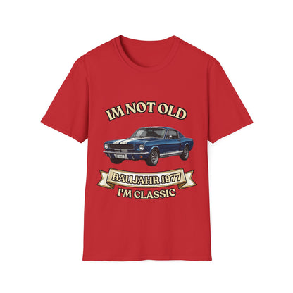 Jahrgang 1977 T-Shirt Oldtimer I'm Not Old I'm Classic  Geschenk zum 49. Geburtstag Mann Retro Kultauto Klassiker Vintage Auto True Insights