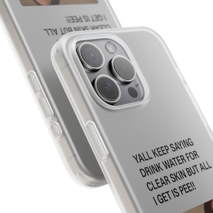 Coque de téléphone mème « Soins de la peau » – « Je ne fais que pisser ! » | Prendre soin de soi avec humour