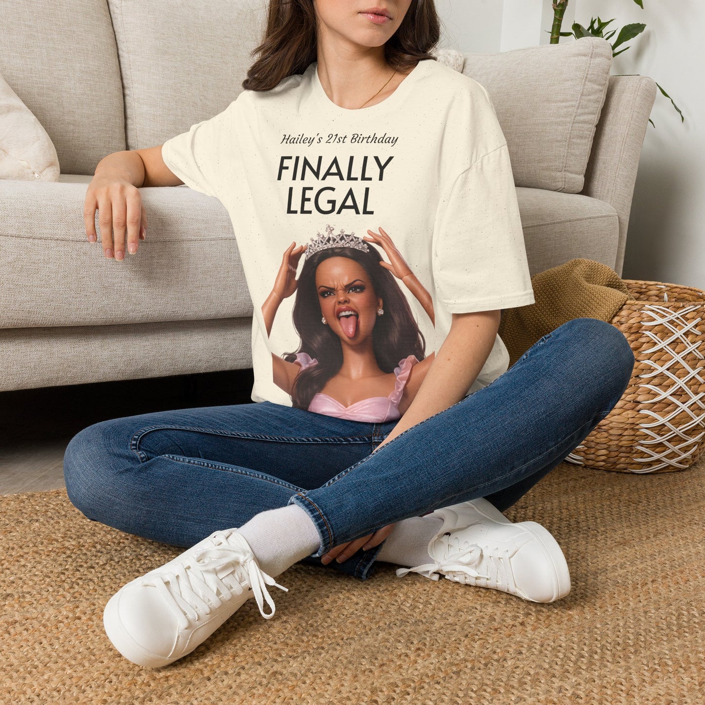 Personalisiertes Geburtstags-Shirt mit Wunschname – Freche Prinzessin, lustiges Geschenk für Sie, Party Statement Shirt