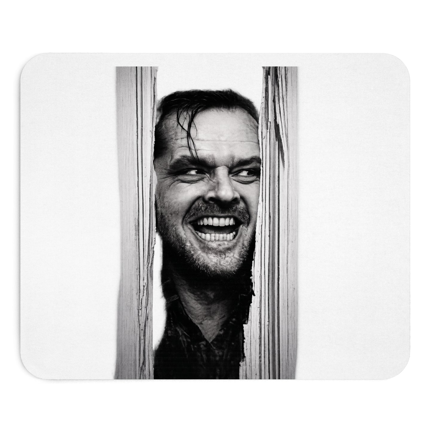Shining Jack Torrance Mauspad – Jack Nicholson Kult-Horror Motiv Mousepad, lustiges Büro Deko Geschenk für Filmfans