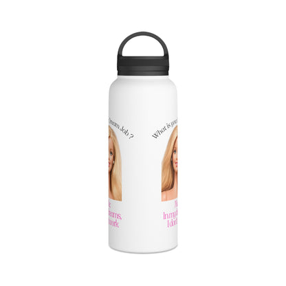 Lustige Blonde Puppe Trinkflasche - In My Dreams I Don't Work - Isolierte Edelstahl Wasserflasche mit Griff-Deckel für Faulpelze & Humor-Fans