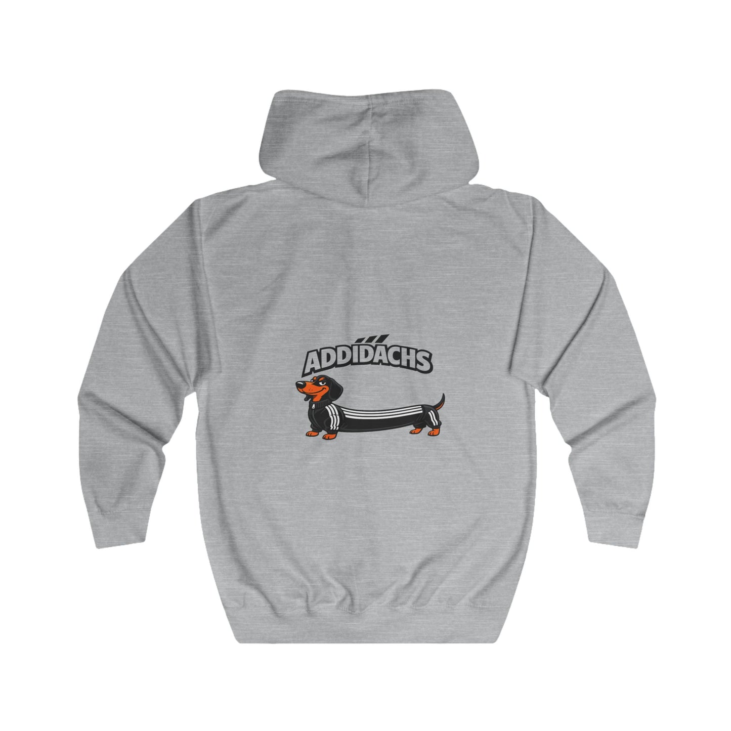 ADDIDACHS Dackel Zip Hoodie - Lustiger Dackel im Sportlook für Hundefreunde & Dackel-Fans