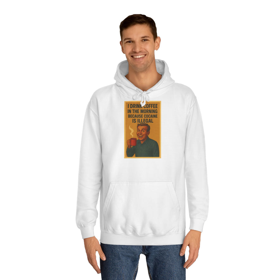 True Insights I Drink Coffee Because Cocaine Is Illegal Hoodie – Retro-Motiv für Kaffee-Liebhaber