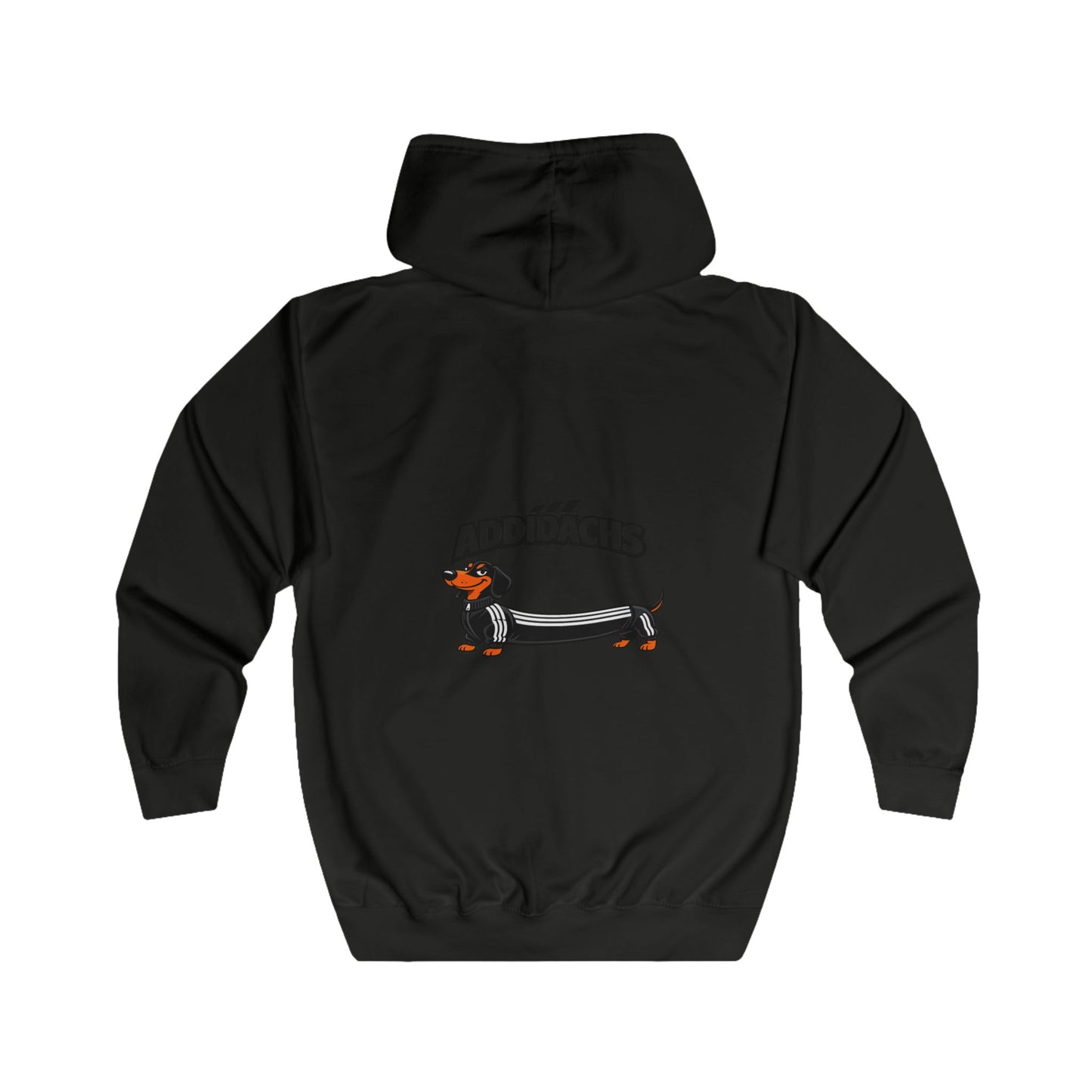 ADDIDACHS Dackel Zip Hoodie - Lustiger Dackel im Sportlook für Hundefreunde & Dackel-Fans