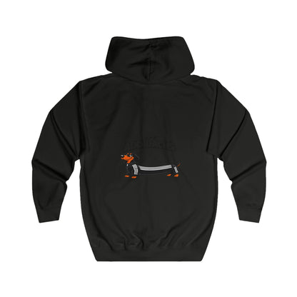 ADDIDACHS Dackel Zip Hoodie - Lustiger Dackel im Sportlook für Hundefreunde & Dackel-Fans