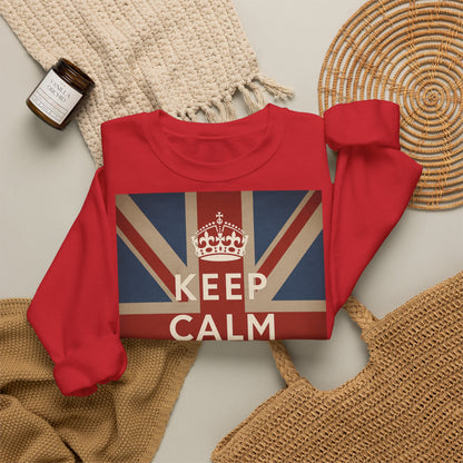 True Insights Sweatshirt Keep Calm and Carry On Union Jack Krone Retro Motiv im stylischen Alltagslook