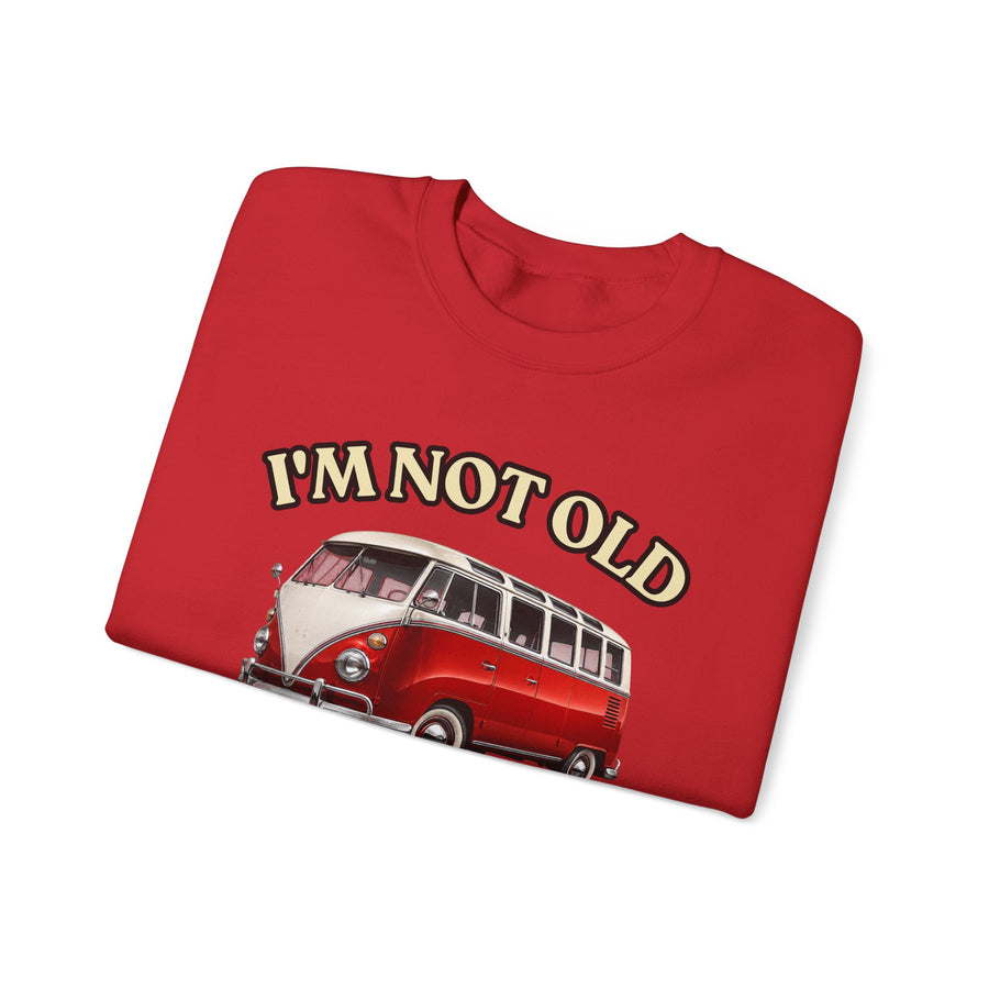 Sweatshirt Année 1976 - I'm Not Old I'm Classic - Bus Rétro Vintage - Cadeau 50 ans