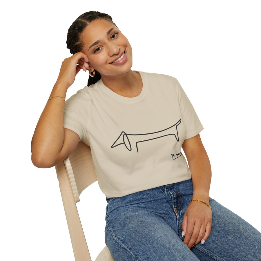 Picasso Dackel T-Shirt – Das edle Geschenk für Dackel-Besitzer