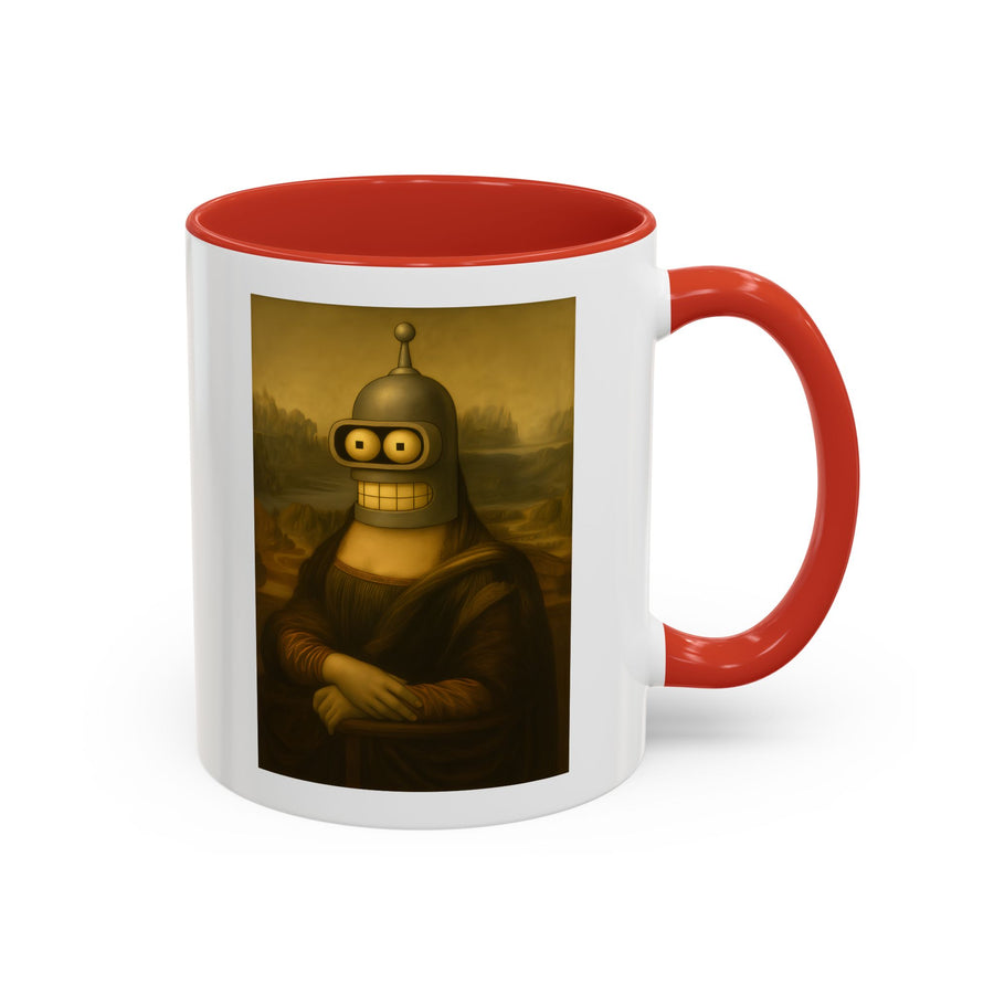 True Insights Tasse Bender Mona Lisa satirisches Sci-Fi Motiv in Rot