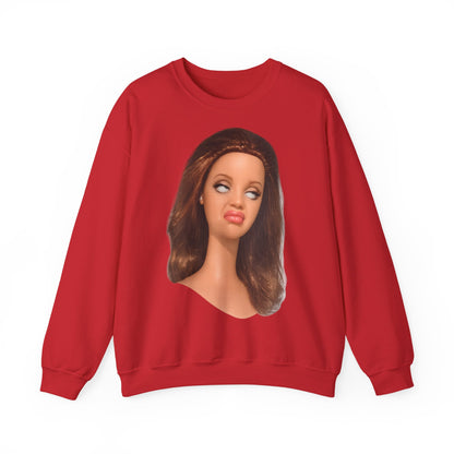 Lustiges Puppen-Gesicht T-Shirt | Genervter Blick Meme Shirt | Ironisches Statement Geschenk für Frauen