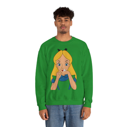 Sweatshirt – Satire Sweatshirt – "Alice im Rausch" Pop-Art Design | True Insights Design mit Humor