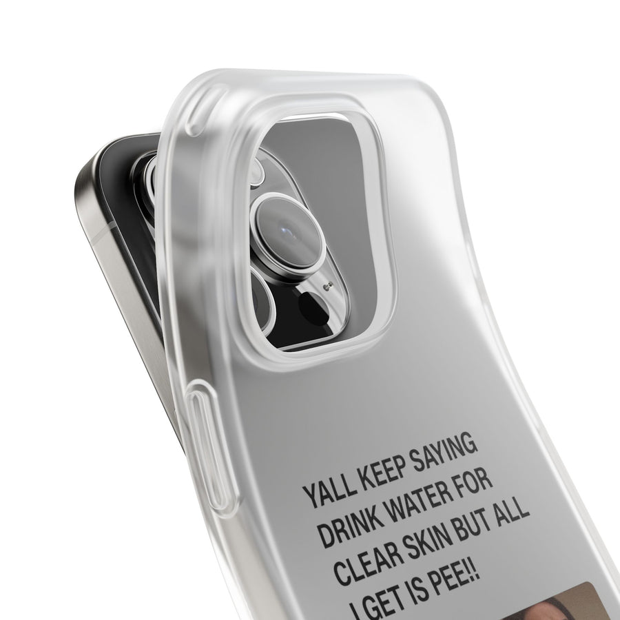 Coque de téléphone mème « Soins de la peau » – « Je ne fais que pisser ! » | Prendre soin de soi avec humour