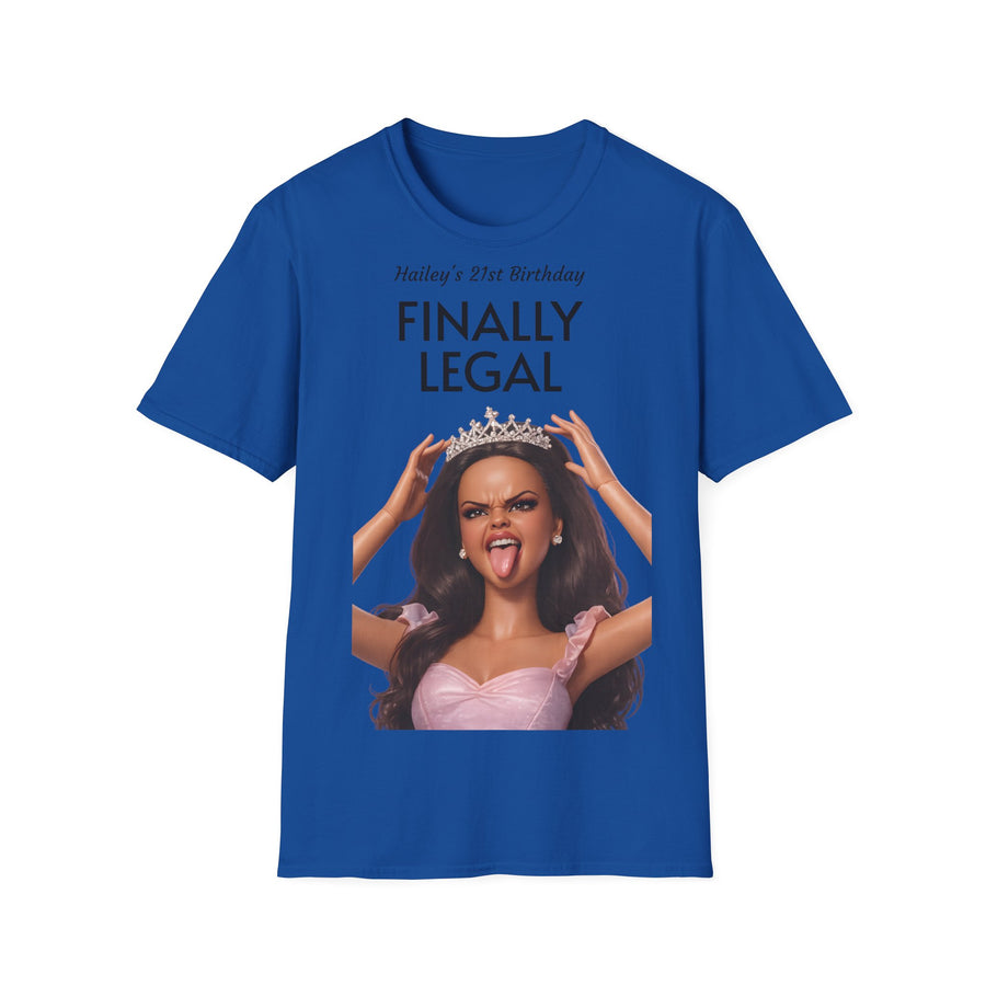 True Insights T-Shirt Freche Prinzessin mit Wunschname in Royalblau, personalisiertes Geschenk für Sie