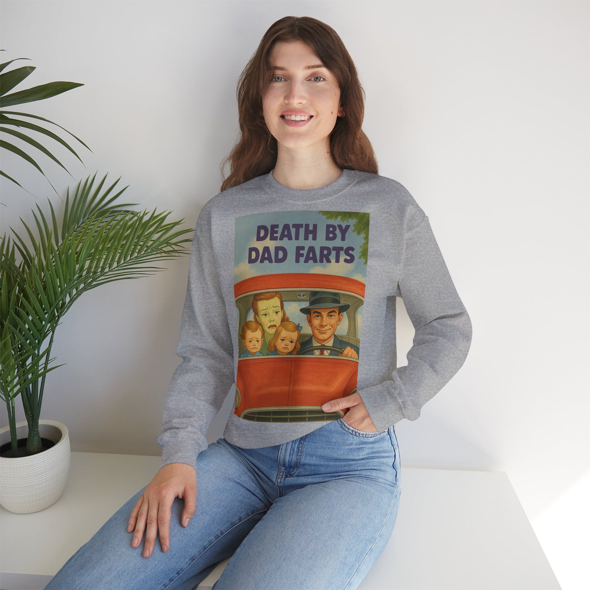 Sweatshirt – Dead by Dad Farts Sweatshirt – Lustiges Geschenk für Familien mit Humor | True Insights Design mit Humor