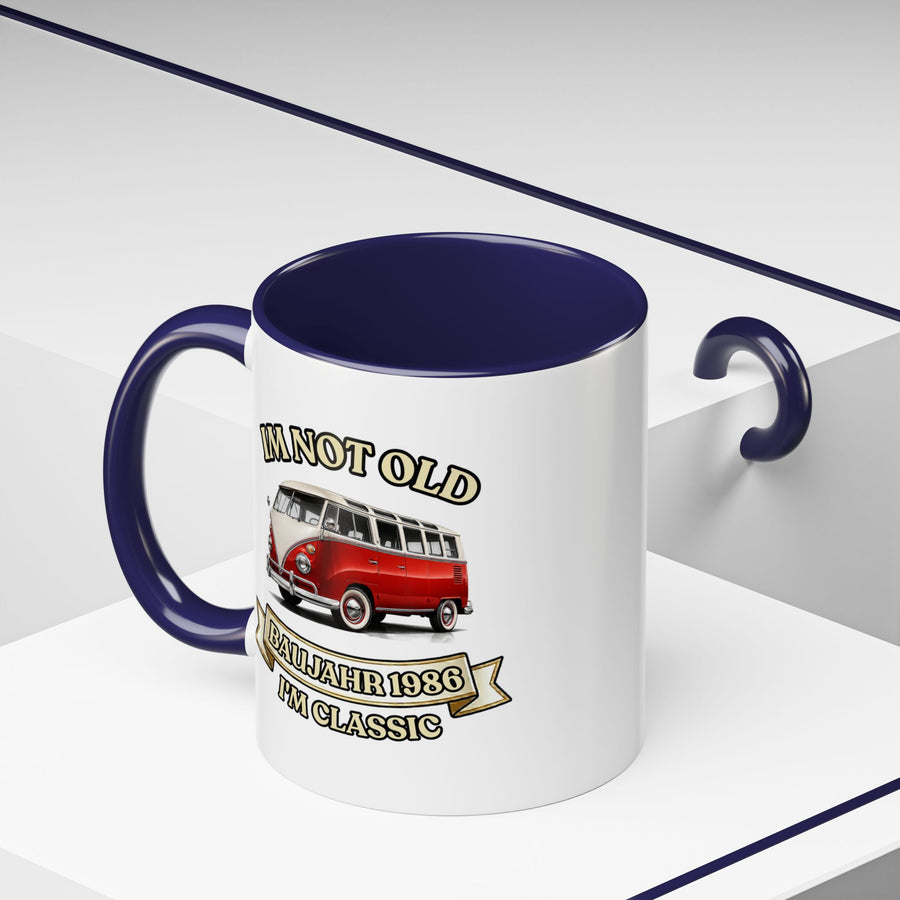Mug Année 1986 - Im Not Old I'm Classic - Bus Rétro Vintage - Cadeau 40 ans Tasse à café Vintage