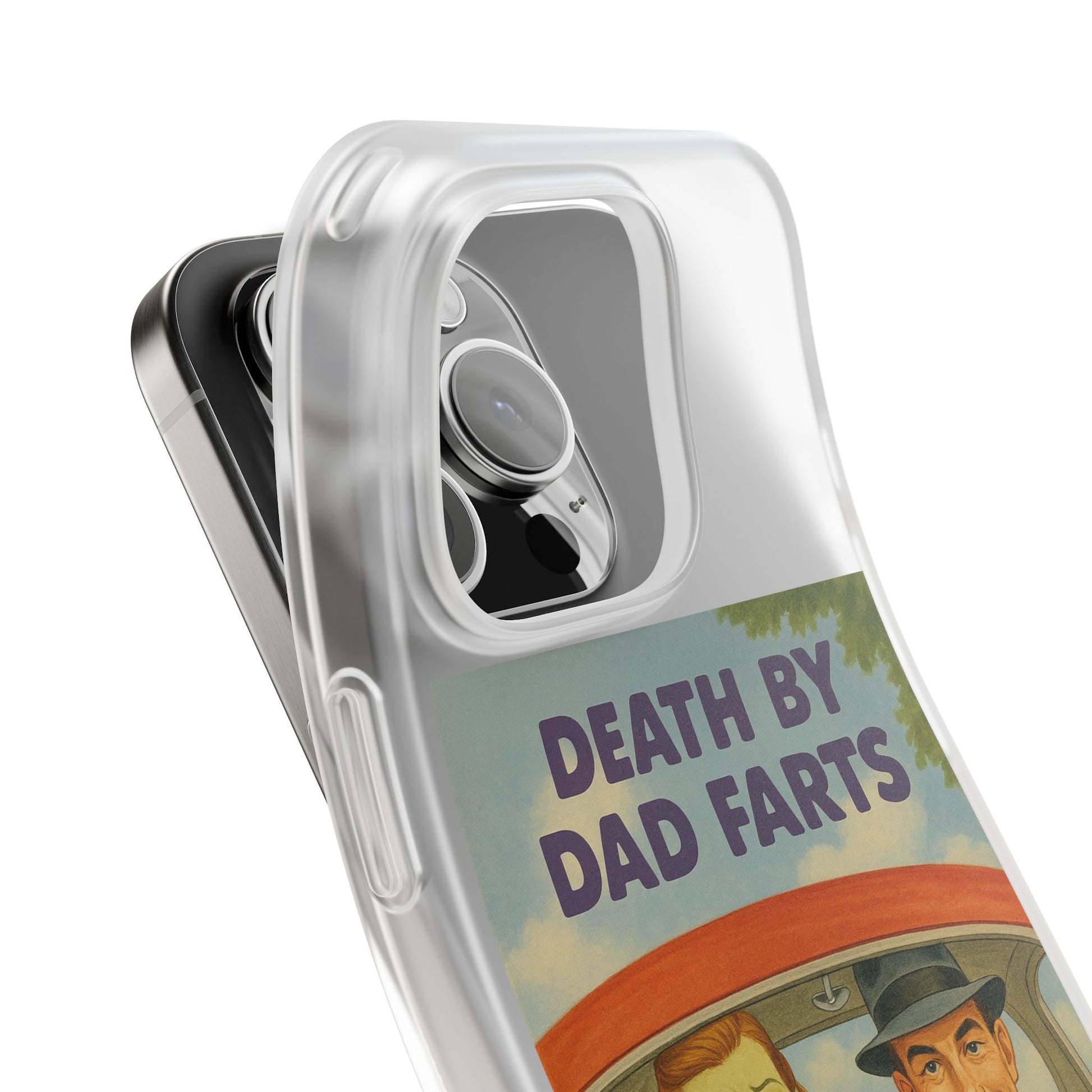 Death by Dad Farts – Satirische Retro-Handyhülle im 50s-Familienauto-Stil-Phone Case-True Insights