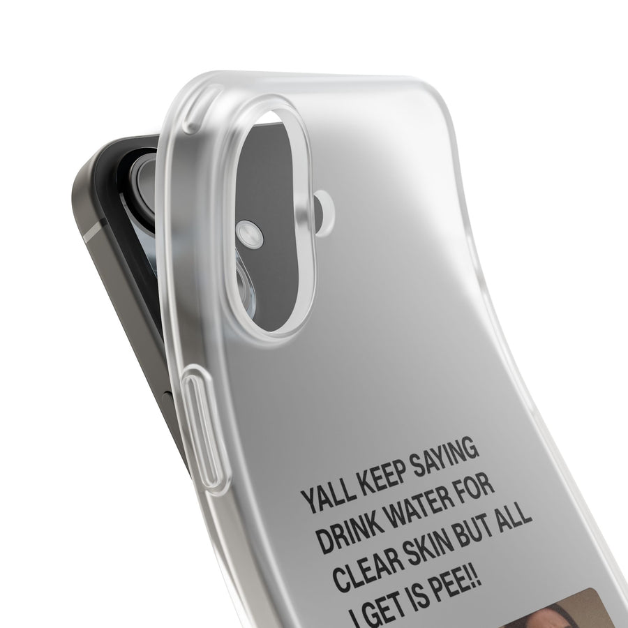 Coque de téléphone mème « Soins de la peau » – « Je ne fais que pisser ! » | Prendre soin de soi avec humour