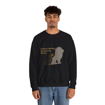 Inspirierendes Sweatshirt – Dackel mit Löwenschatten „Attitude“ – Lustiges Sweatshirt | True Insights – Bild 18