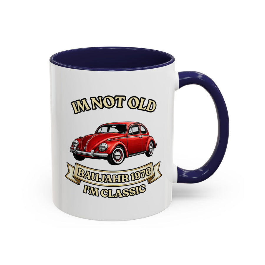 Mug Année 1976 - I'm Not Old I'm Classic - Coccinelle Rouge Vintage - Cadeau 50 ans