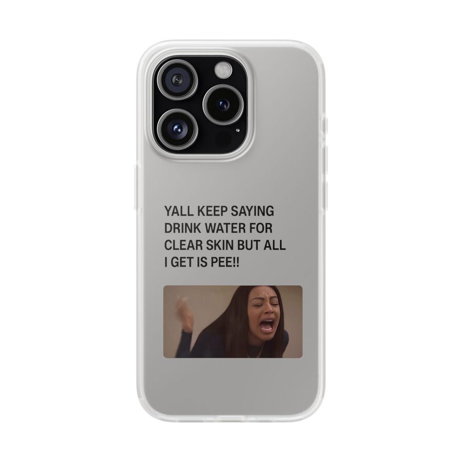Coque de téléphone mème « Soins de la peau » – « Je ne fais que pisser ! » | Prendre soin de soi avec humour