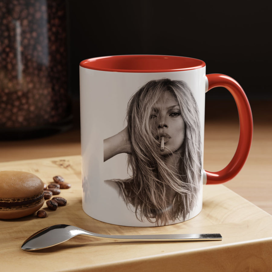 Mug Kate Moss – Portrait Iconique Noir & Blanc | Cadeau Légende de la Mode