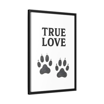TRUE LOVE – Gerahmtes Wandbild mit Pfotenabdrücken | Tierliebe als stilvolles Geschenk