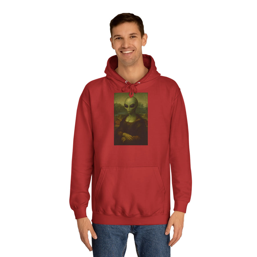 Mona Alien Hoodie – Kunstparodie mit Außerirdischer