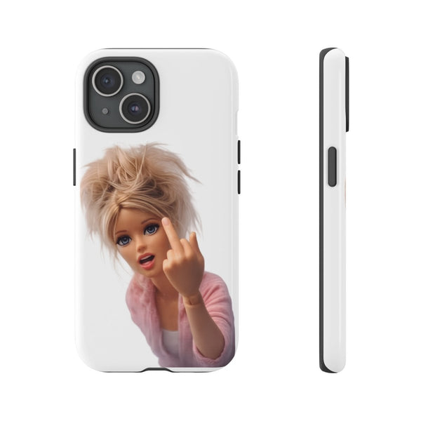 Grappig telefoonhoesje Middle Finger Doll | Brutaal Doll motief