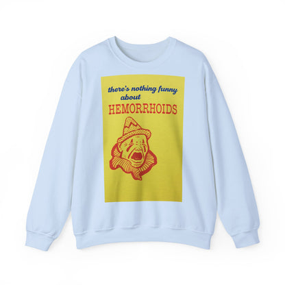 Sweatshirt – There's Nothing Funny About Hemorrhoids – Satire-Hoodie mit Clown-Motiv | True Insights Design mit Humor
